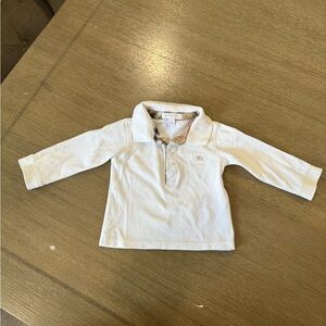 Burberry authentic White infant Polo Shirt sz 9M/